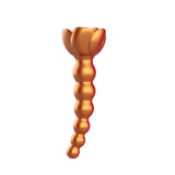 Adam & Eve Beaded Rose Blossom Silicone Anal Vibrator with graduated beads for pleasurable backdoor exploration.