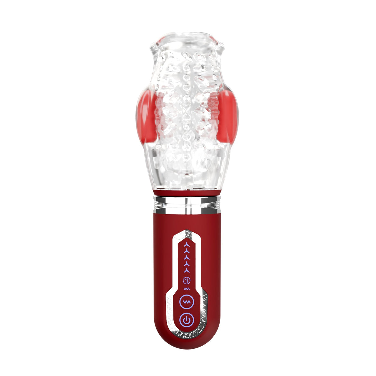 Adam & Eve Pleasure Pro 3000 Rotating & Thrusting Vibro Stroker with nubby sleeve for enhanced pleasure.