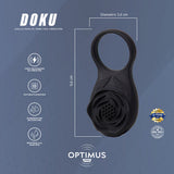 Camtoyz Vibrating Ring With App Doku showing ergonomic design and textured detailing for enhanced pleasure.