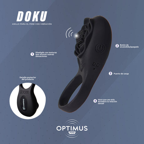 Camtoyz Vibrating Ring With App Doku showcasing ergonomic design, textured details, and easy app control for enhanced experiences.