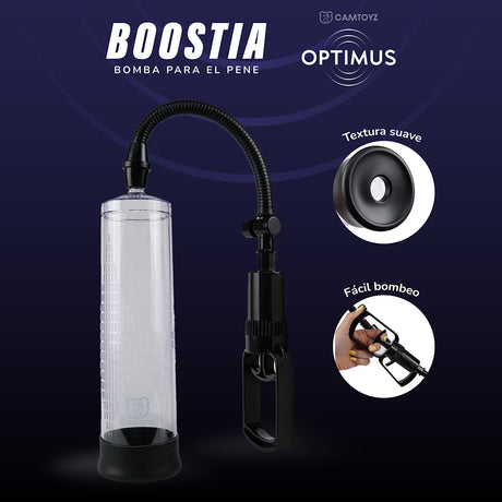 Camtoyz Penis Pump Boostia featuring a manual vacuum pump design for intimate wellness and circulation.