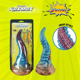 Camtoyz Fantasy Dildo Vortex in packaging with unique detailed design featuring red, blue, and gold colors.