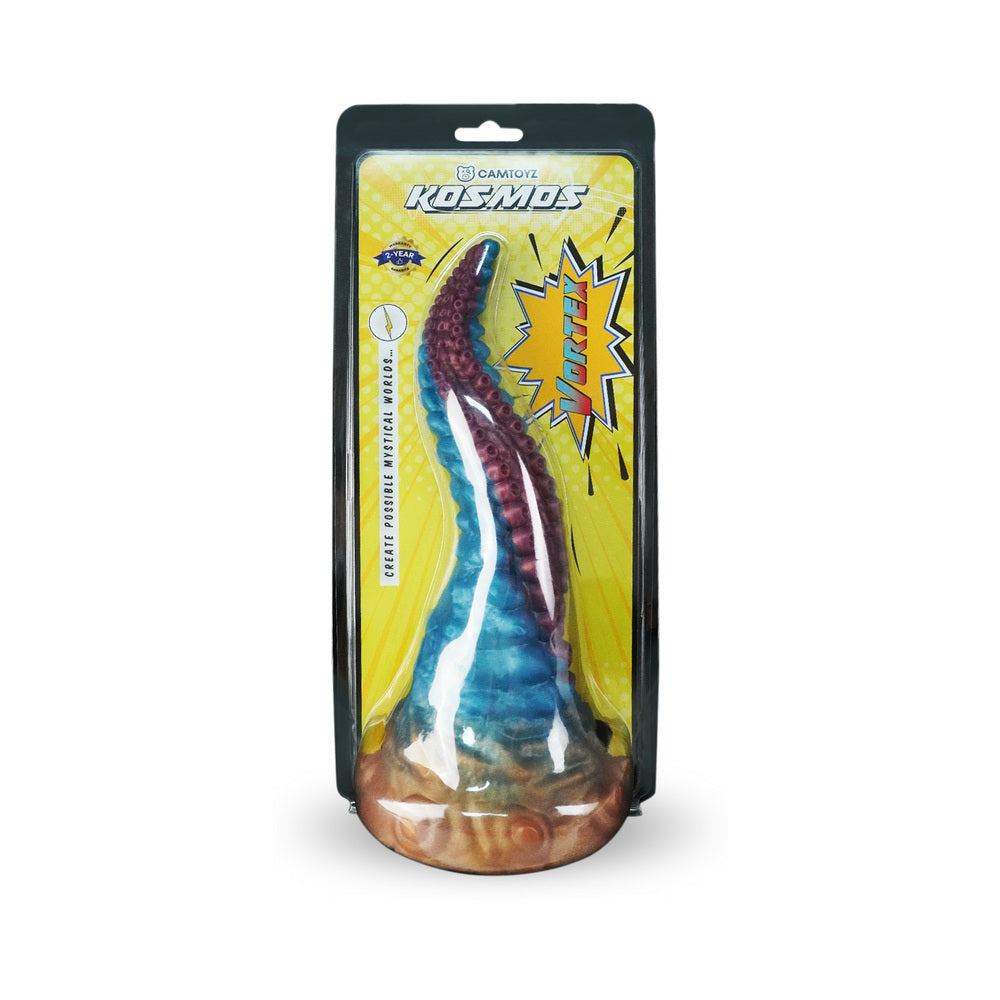 Camtoyz Fantasy Dildo Vortex in vibrant packaging showcasing its imaginative design and bold colors.