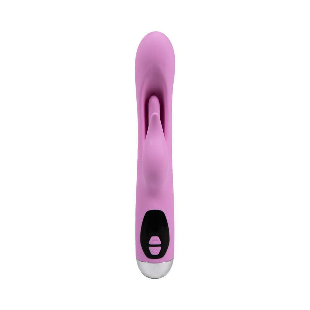 Camtoyz Rabbit Vibrator Usb-c Charging Avery in soft pink silicone with dual stimulation design.