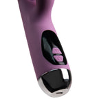 Camtoyz Rabbit Vibrator Usb-c Charging Avery close-up showing buttons and USB-C charging port in pink silicone.
