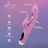 Camtoyz Rabbit Vibrator Usb-c Charging Avery in sophisticated pink, designed for dual stimulation with USB-C charging.