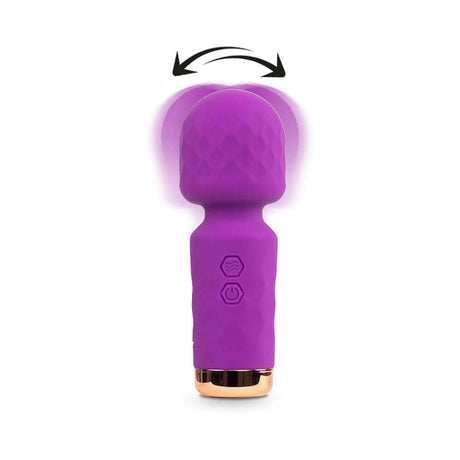 Camtoyz Majestic Aselia Mini Wand Vibrator in purple with ergonomic design for targeted stimulation.