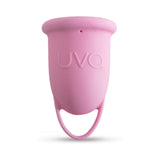 Uva Cup 0 Menstrual Cup Set shown in pink, made from medical-grade silicone for eco-friendly menstrual protection.