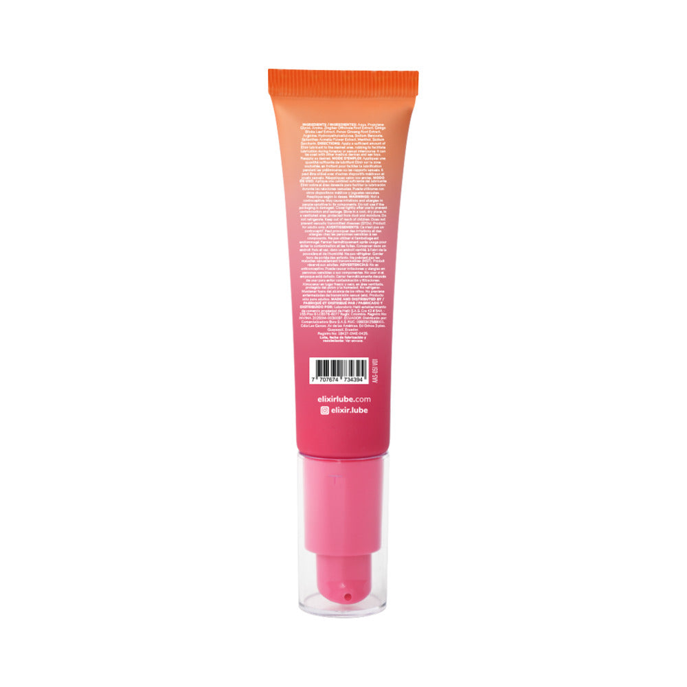 Elixir Multi O Arousal Intimate Gel 1 Oz tube featuring botanical extracts and L-Arginine for enhanced intimacy.