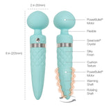 Pillow Talk Sultry Dual-Ended Warming Massager Wand Teal