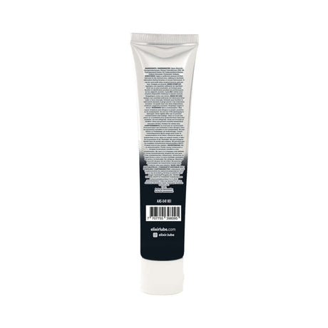 Elixir Personal Hybrid Lubricant 30 ml tube back view with ingredients and usage details.