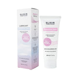 Elixir Lubricant Sensitive Skin 3.4 Oz product packaging and tube image for sensitive intimate care.