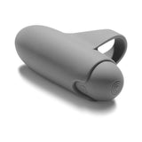 Clitherapy Better Than Your Ex Rechargeable Finger Vibrator in gray silicone for precise clitoral stimulation.