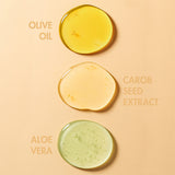 Slow Sex Anal Soothing Oil Before And After Care featuring olive oil, carob seed extract, and aloe vera drops.