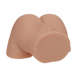 Xkin Bodyforms Lux Arden Dual Entry Vibrating Masturbator Tan viewed from the side, showcasing its realistic design and material.