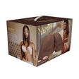 Xkin Bodyforms Clara Vossin Dual Entry Masturbator Brown packaging showcasing realistic design and features.