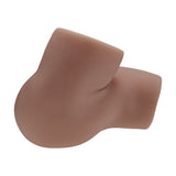 Xkin Bodyforms Clara Vossin Dual Entry Masturbator Brown angled view showcasing realistic design and texture.