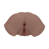 Xkin Bodyforms Eve Rhodes Vibrating Masturbator Brown with dual entry openings and realistic design.