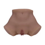 Xkin Bodyforms Eve Rhodes Vibrating Masturbator Brown realistic design showcasing dual entry openings.