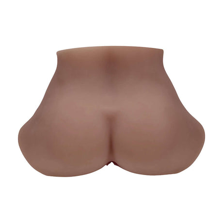 Xkin Bodyforms Eve Rhodes Vibrating Masturbator Brown showing lifelike design and dual entry openings.
