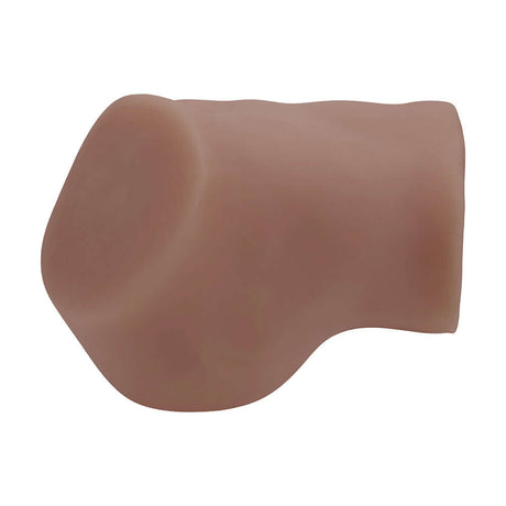 Xkin Bodyforms Eve Rhodes Vibrating Masturbator Brown realistic design with body-molded shape and soft TPE surface.