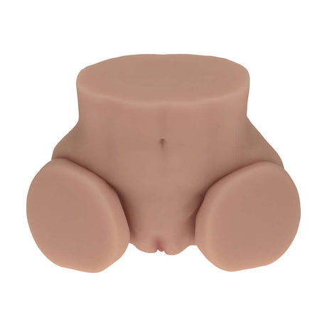 Xkin Nina Vale Dual Entry Vibrating Masturbator Tan lifelike body-mold stroker for immersive pleasure.