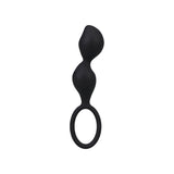 Mood Naughty Contour Beads Trainer Set Black - premium silicone butt plug for anal training.