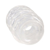 Rock Solid Ball Stretcher Multi-ring System Clear flexible rings for enhanced size and prolonged erections.