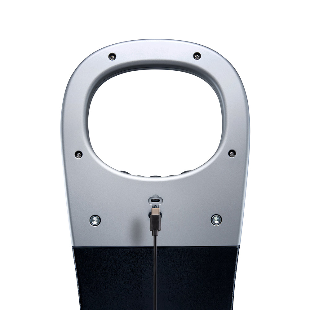 The Cowgirl Thrust Rider Premium Sex Machine control panel showing connection port and ergonomic design.
