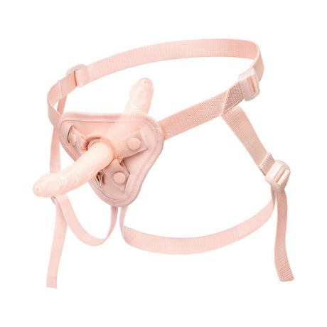 Together Toy Nudefit Strap-on Harness Light in soft pink with adjustable straps, designed for comfort and inclusivity.