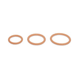 Together Toy Nudefit Strap-on Harness Medium replacement rings in three sizes on a white background.