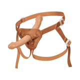 Together Toy Nudefit Strap-on Harness Medium displayed in a neutral shade with adjustable straps for comfort and fit.