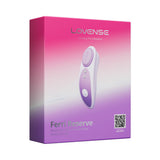 Lovense Ferri Reserve App Control Panty Vibrator Lavender packaging display with vibrant colors.