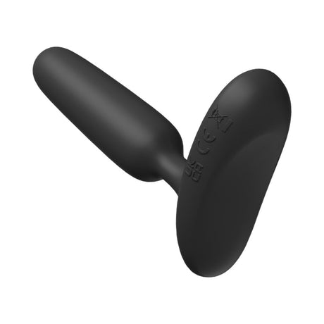 Lovense Glint Touch-Responsive Vibrating Butt Plug Black, an app-controlled anal toy designed for interactive pleasure.