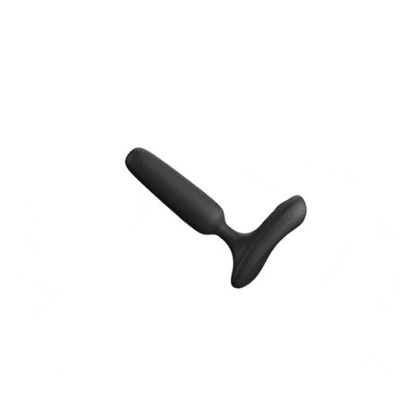 Lovense Glint Touch-Responsive Vibrating Butt Plug Black displayed on a white background, showcasing its smooth design.