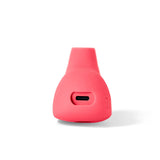 Dame Aer Suction Massager Coral featuring a sleek design with USB-C charging port.