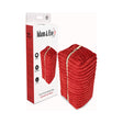 Adam & Eve Eve's Plush Toy Storage Bag in red with textured microfiber design, perfect for discreet toy storage.