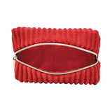 Adam & Eve Eve's Plush Toy Storage Bag in plush red texture with zippered opening.