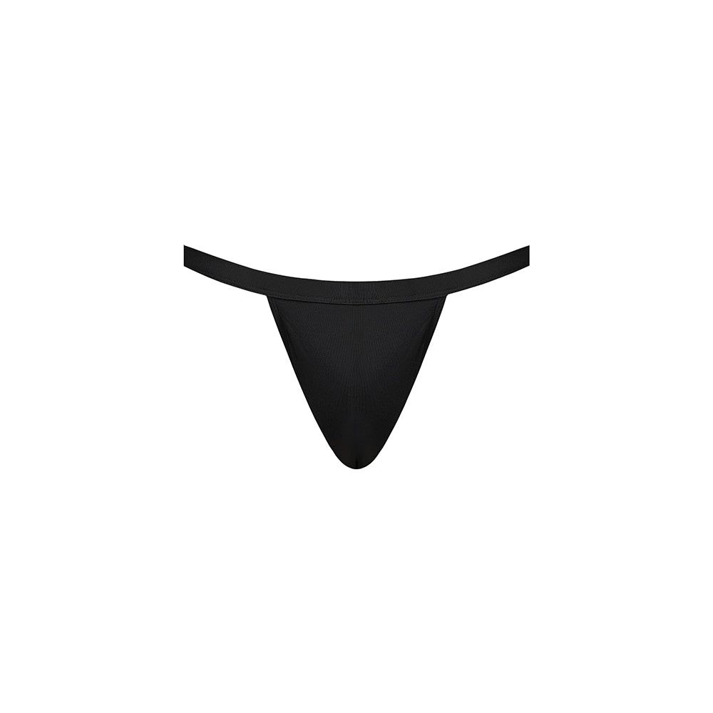 Male Power Eco Cozy Jock Black L/XL front view showcasing its classic athletic design and supportive pouch.