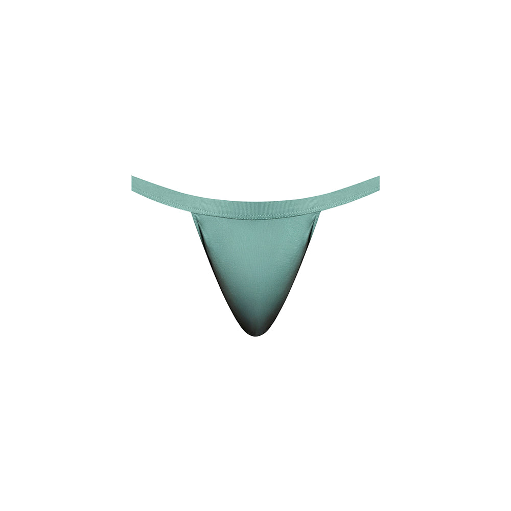 Male Power Eco Cozy Jock Green L/XL front view showcasing its classic jock styling and fresh green color.