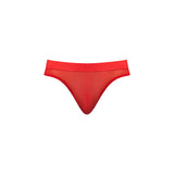 Male Power Mesh 2.0 Bong Thong Red S M in vibrant red color showcasing breathable mesh fabric.