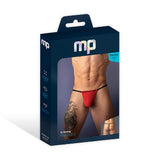 Male Power Mesh 2.0 G-string Red OS packaging showcasing minimalist design and breathable comfort.