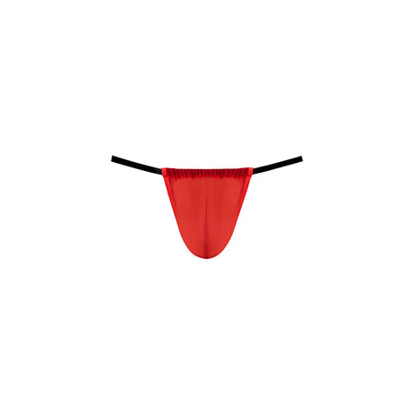 Male Power Mesh 2.0 G-string Red OS showcasing a minimalist design with breathable mesh fabric.