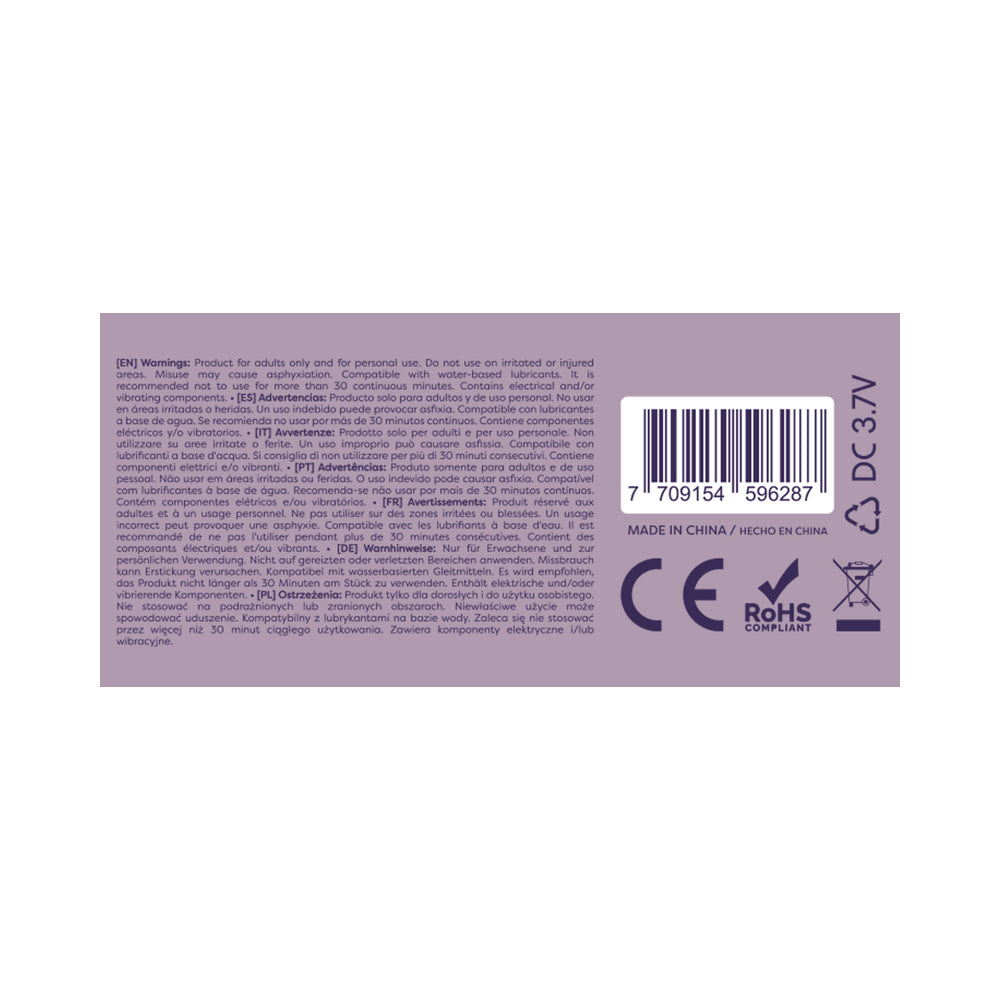 Camtoyz Lotus G-spot Stimulator product warning and usage instructions on packaging