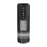 Pumped Sensurge Automatic Suction Masturbator Black features sleek design with control panel for hands-free stimulation.