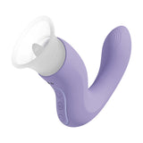 Vive Dolce Callalily G-spot Tapping Stimulator & Breast Vulva Pump in purple, featuring a suction function and ergonomic design.