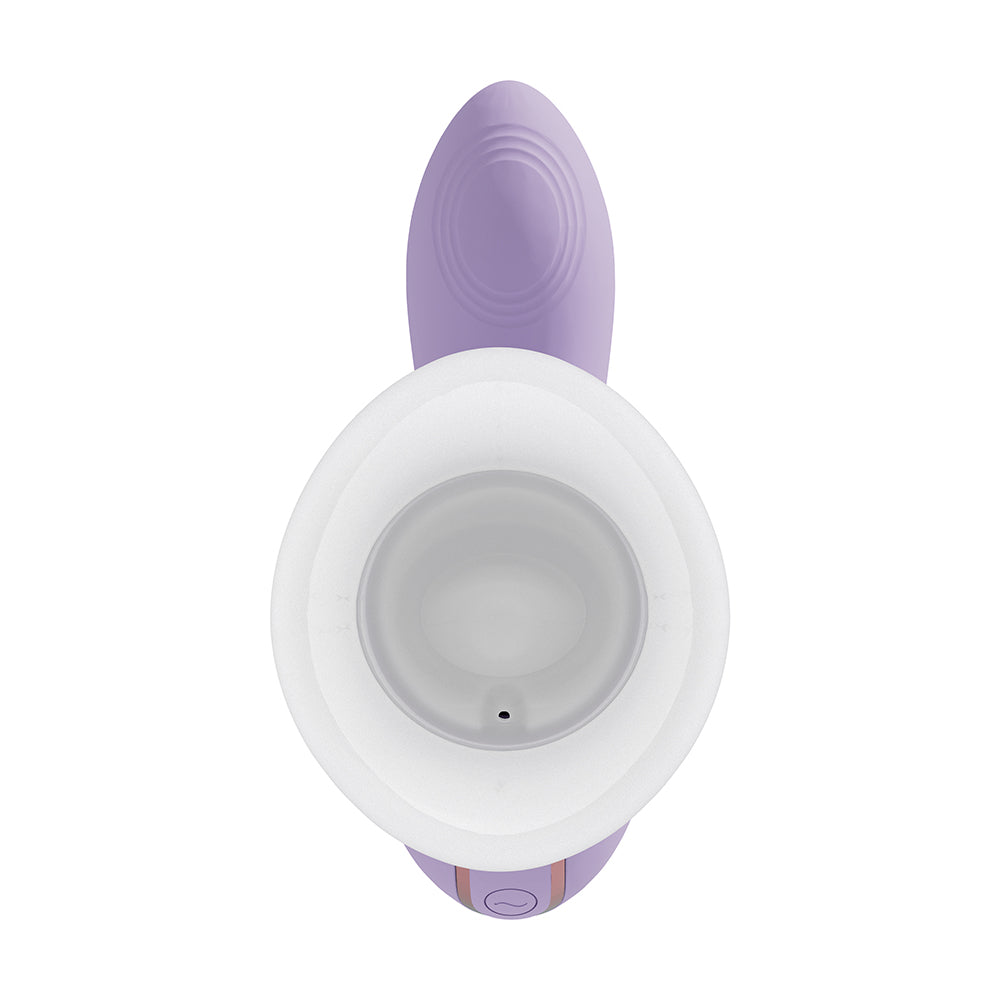Vive Dolce Callalily G-spot Tapping Stimulator & Breast Vulva Pump top view showcasing its ergonomic design.