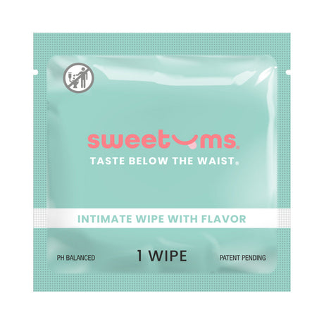 Sweetums Intimate Wipes Sweet Mint Flavor 10 Pack - individually wrapped intimate wipe with flavor