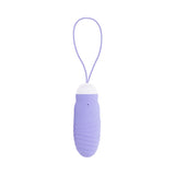 Evolved Energetic Egg Thrusting Vibrating Egg Purple with remote control and textured design.