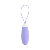 Evolved Energetic Egg Thrusting Vibrating Egg Purple with remote control for deep vibrations and thrusting motion.